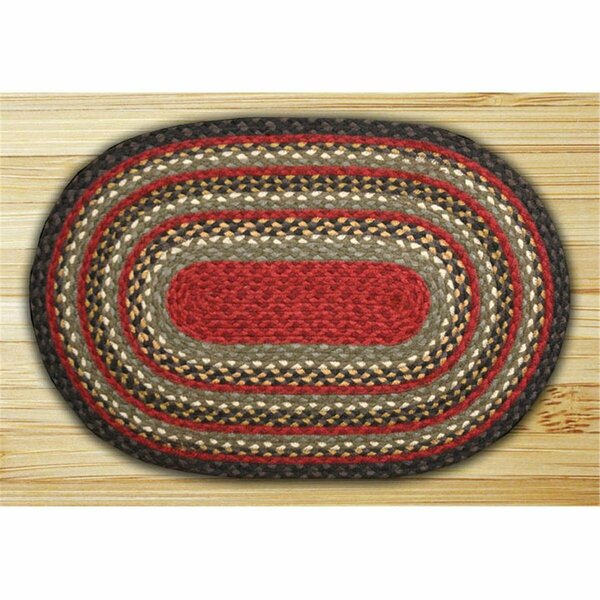 Capitol Earth Rugs Burgundy-Olive-Charcoal Oval Rug 13-338